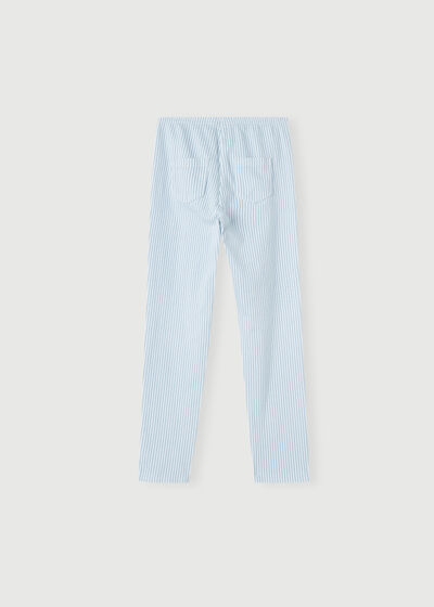 Colanți din Jeans în Dungi Fetițe