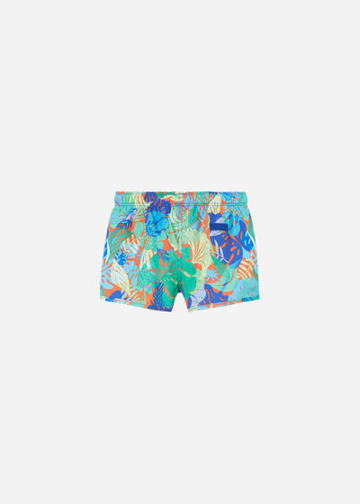Boys’ Patterned Boxer Swim Shorts Ibiza