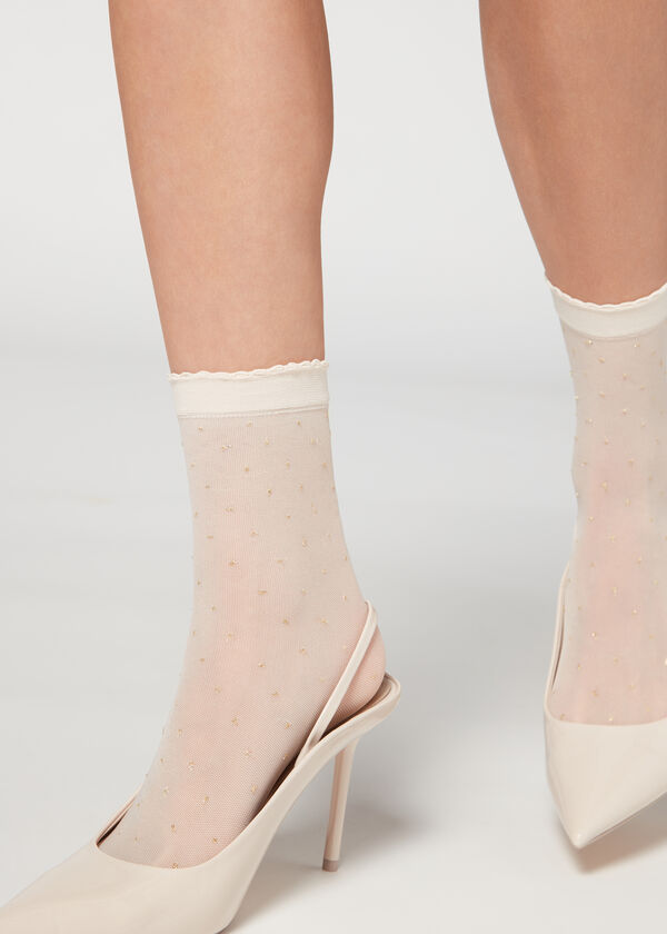 Short Polka Dot Tulle Socks