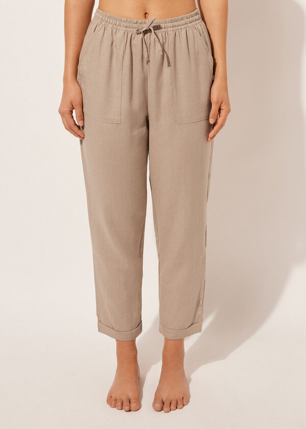 Linen and Viscose Trousers