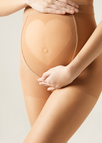 Collants Transparentes para Grávida com Coração Transparente - Den 20