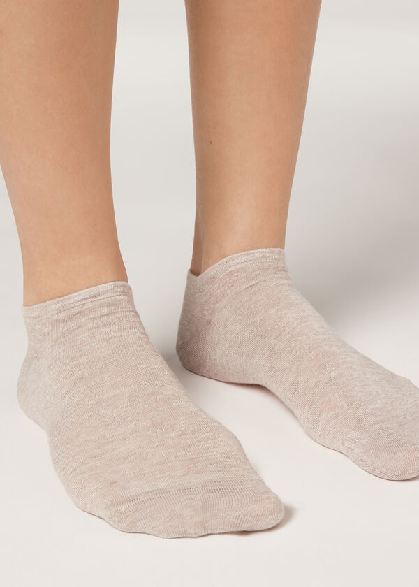 Unisexové neviditelné ponožky ze směsi lnu a viskózy