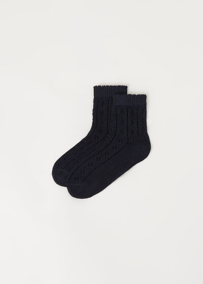 Girls’ Fretwork Short Socks