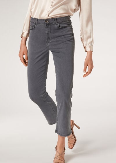 Eco cropped trapez jeans