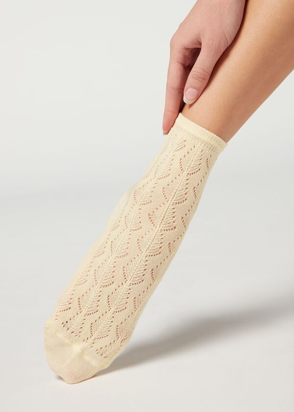 Děrované bavlněné ponožky