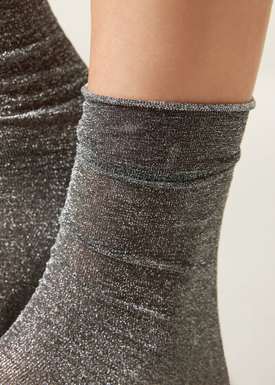 Opaque Glitter Socks