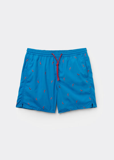 Men&rsquo;s Patterned Boxer Swim Shorts Formentera