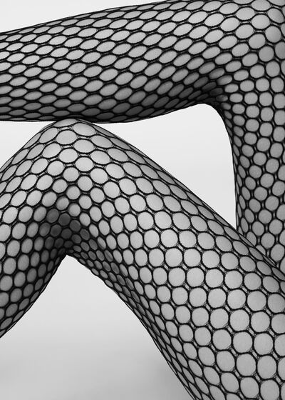 Beehive Patterned Fishnet Tights