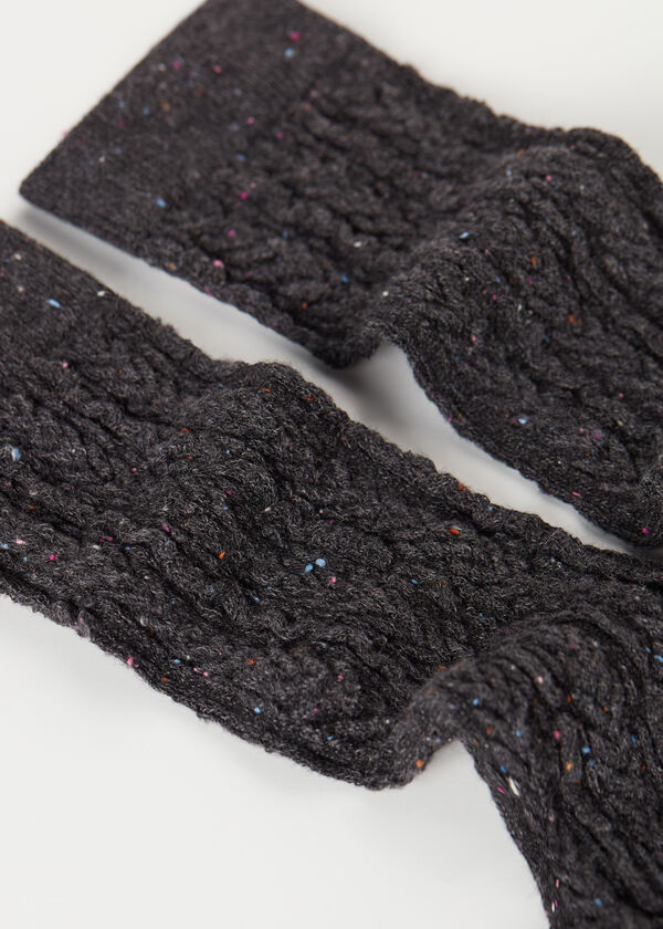 Slub Cotton Long Socks