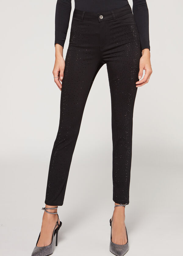 All Over Rhinestone Soft Touch Push Up Jeans - Calzedonia
