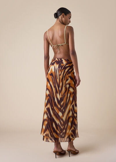 Long Tropical Print Sarong