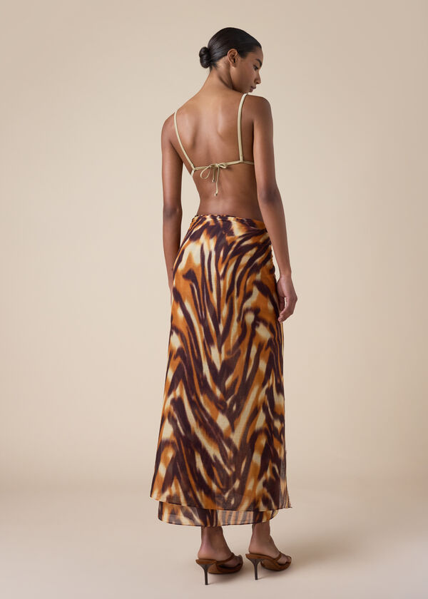 Long Tropical Print Sarong
