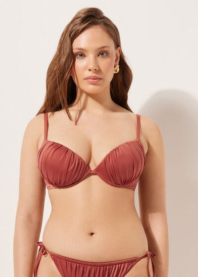 Push-up Bikini Shiny Satin