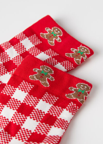 Dámske krátke ponožky s vianočným motívom z kolekcie pre celú rodinu