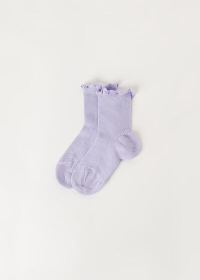 Fitilli Kısa Kız Çocuk Çorabı