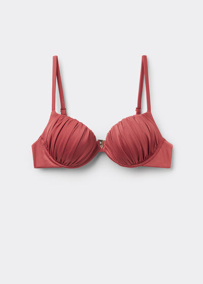 Push-up-Bikinioberteil Shiny Satin