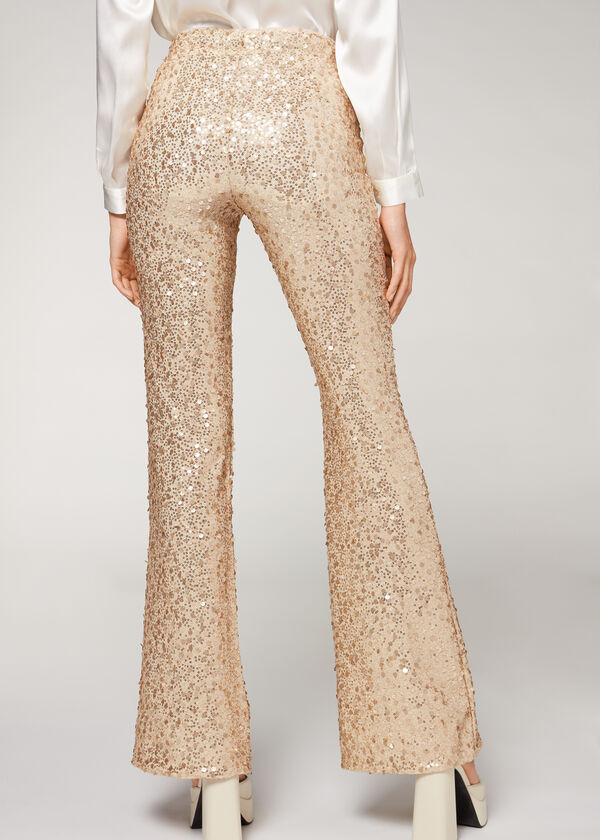 Leggings Flare in Paillettes