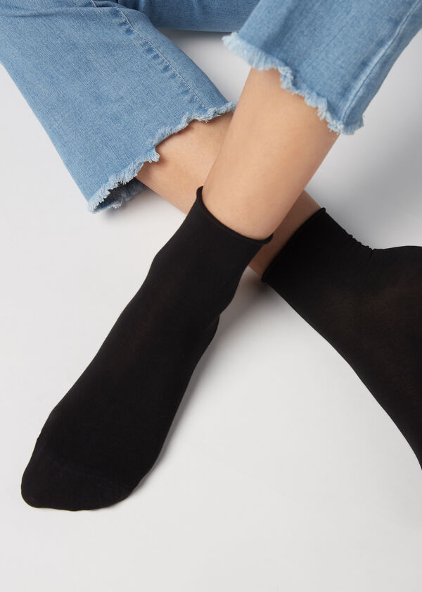 Lehké bavlněné ponožky s pohodlným zakončením