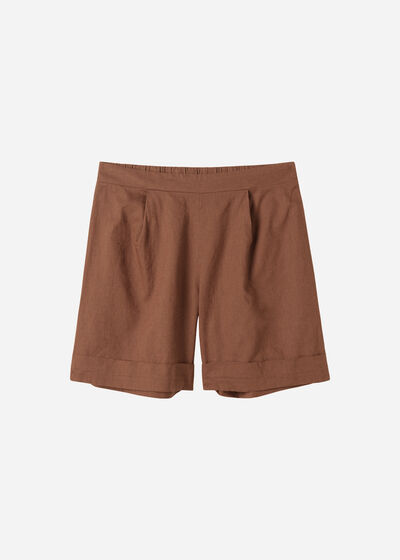 Cotton and Linen Shorts