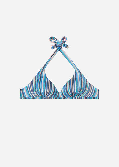 Marbella Lamé Padded Triangle Bikini Top
