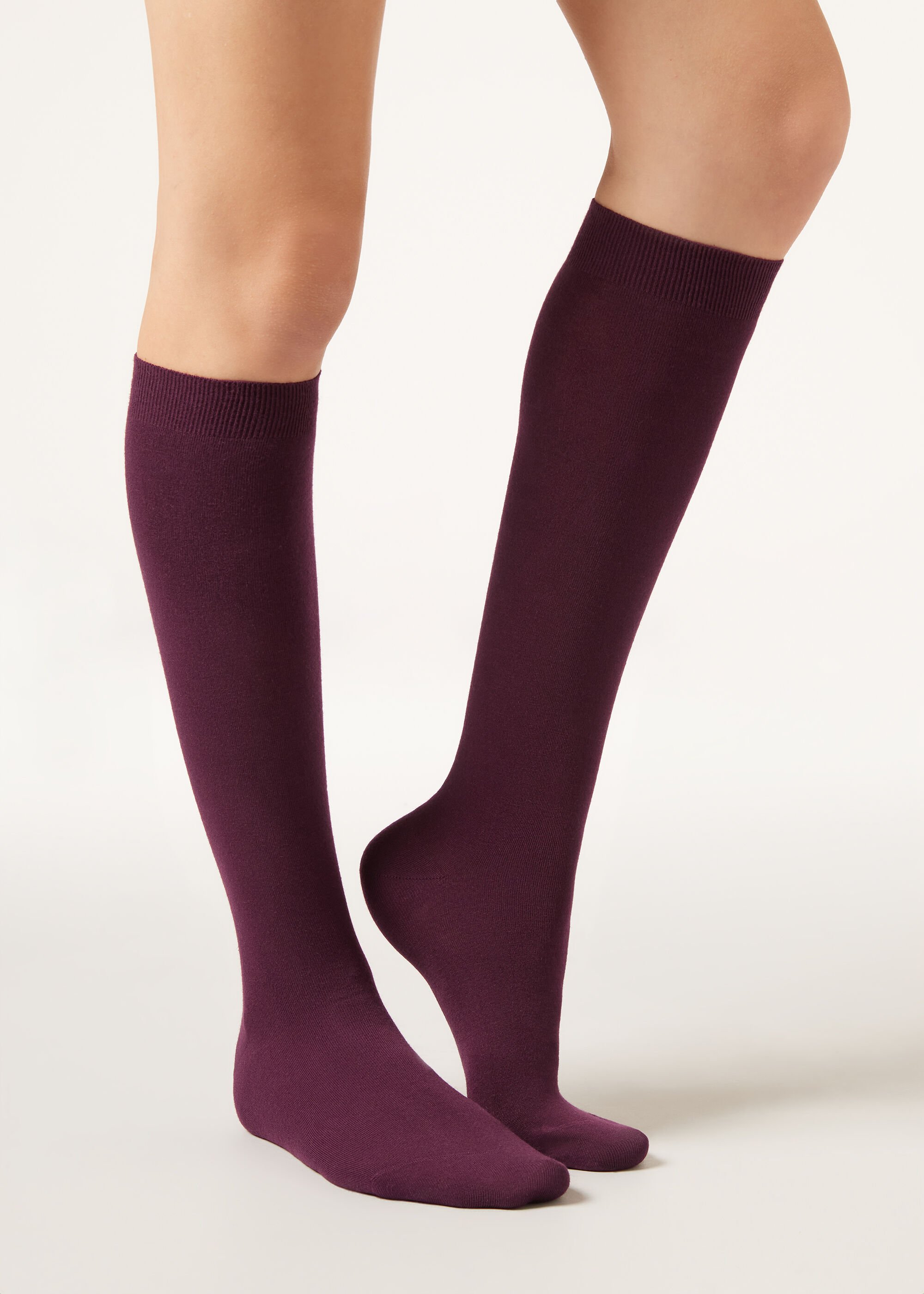 Lange Socken mit Cashmere