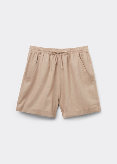 Linen and Viscose Shorts