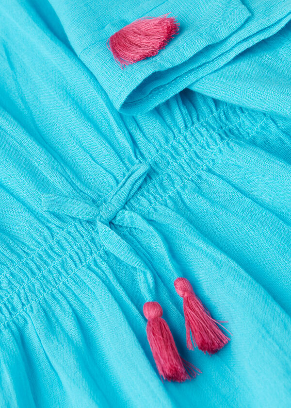 Dívčí tunikové šaty s třásněmi