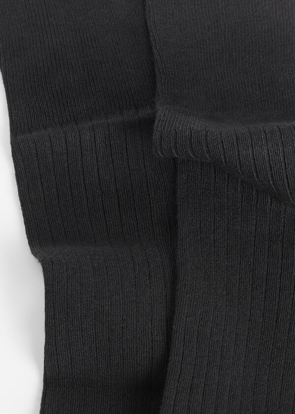 Men’s Ribbed Cashmere Long Socks