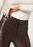 Thermal leather-effect pants
