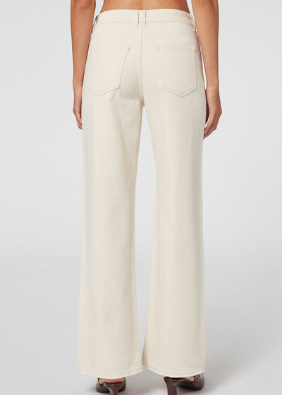 Fringed Wide Leg Jeans