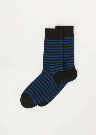 Men’s Diamond-Patterned Short Socks with Cashmere