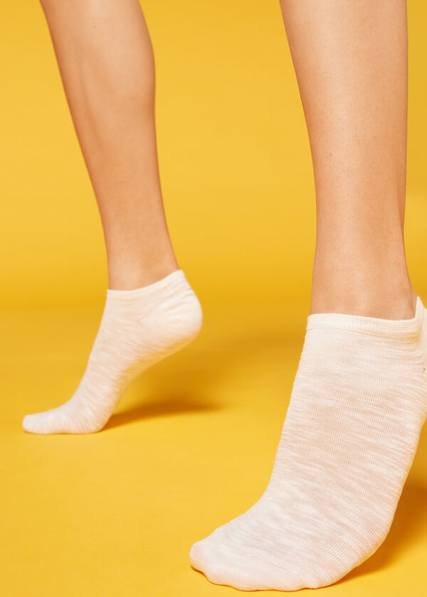 Chaussettes invisibles unisexe avec lin et viscose