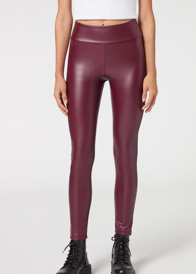 Thermal Leather Effect Leggings