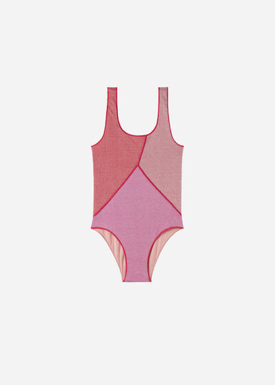 Girls’ Lamé One Piece Swimsuit Lisbona