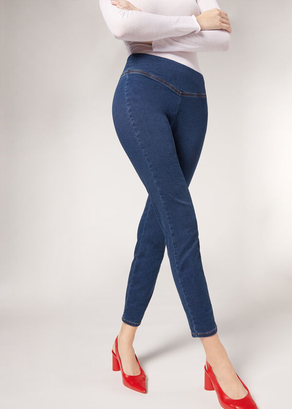 Skinny Thermal Denim Leggings