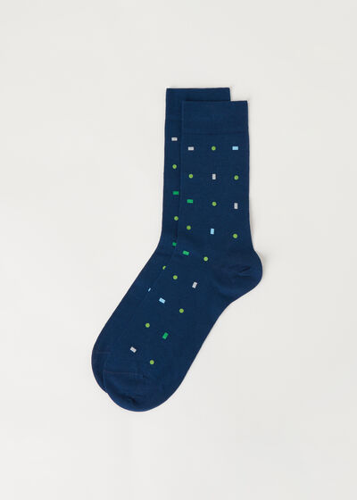 Men’s Geometric Pattern Crew Socks