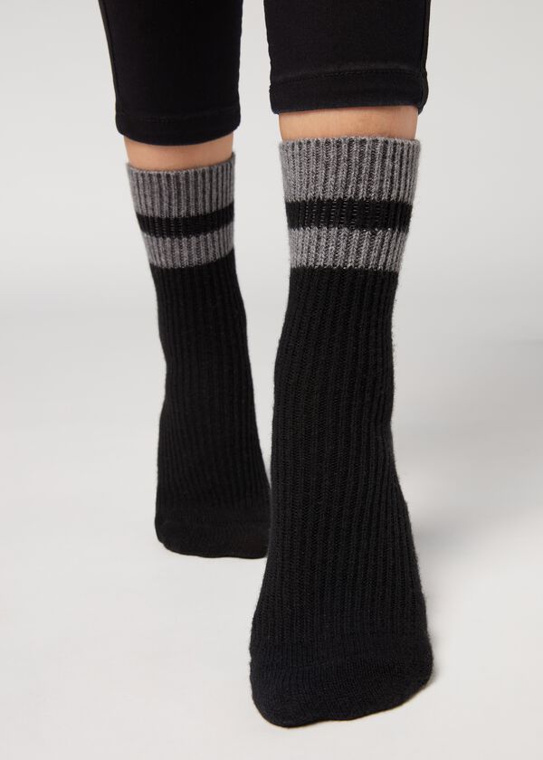 Unisex Αντιολισθητικές Κάλτσες με Κασμίρ και Μαλλί
