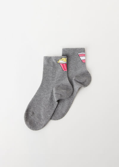 Dječje kratke čarape s motivom brze hrane