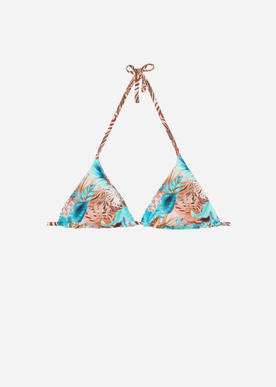 Háromszög Fazonú Kifordítható Bikini Felső Wild Foliage