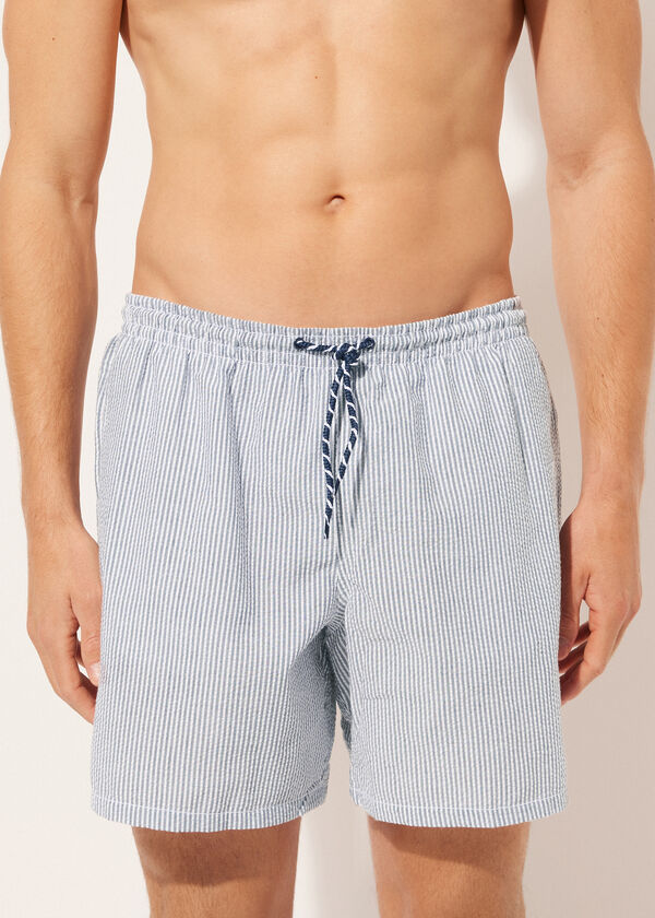 Bade-Boxershorts mit Streifen für Herren Formentera