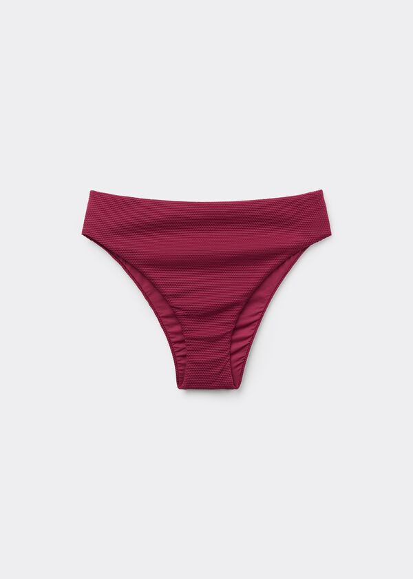 High-Waisted Brazilian Bikini Bottoms Classy Piquet