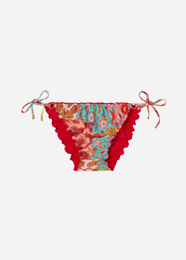 Floral Side Tie Swimsuit Bottom Alicante