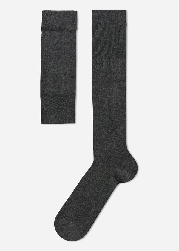 Chaussettes longues avec cachemire pour homme