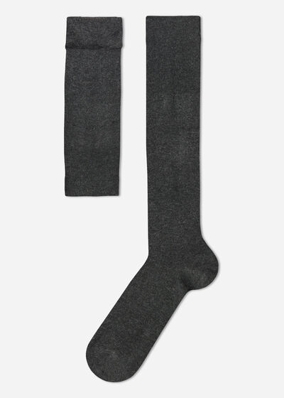 Dlouhé pánské ponožky s kašmírem