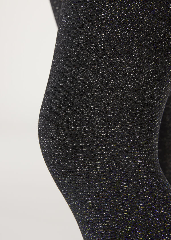 Girls' Thermal Tights with Glitter
