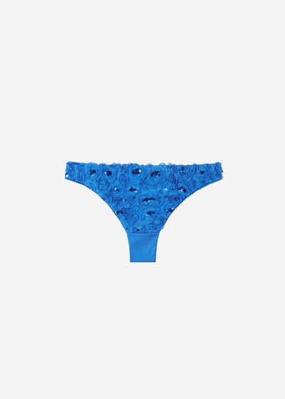 Brazilian-Bikinihose mit Blumen Parigi