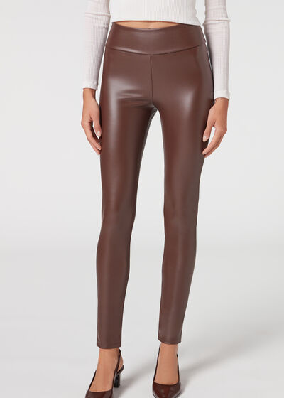 Thermal Leather Effect Leggings