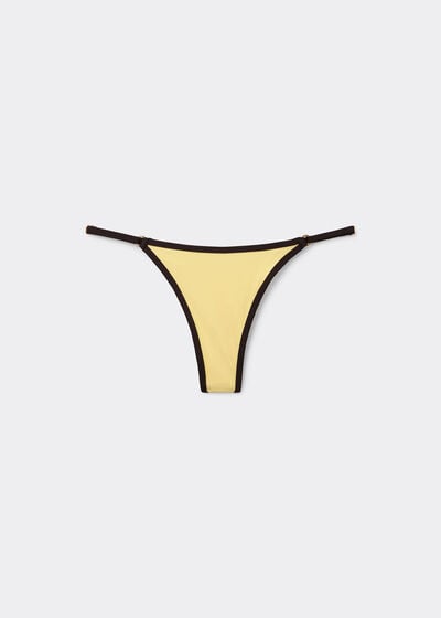 Thong Bikini Bottoms Bicolor Piping