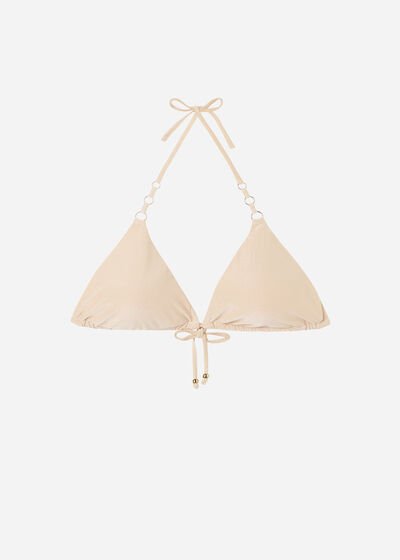 Triangel-Bikinioberteil mit herausnehmbaren Polstern Golden Gleam