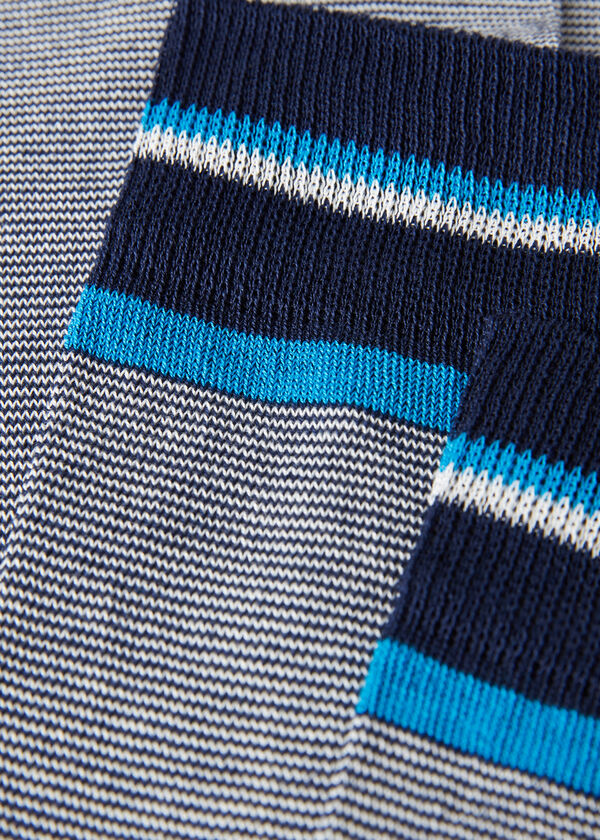 Calcetines Largos Micro Rayas de Hombre